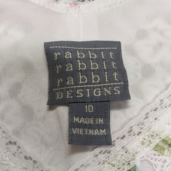 ✨3/$15 NWT Rabbit Rabbit Rabbit floral lace dress 10 - Picture 6 of 7